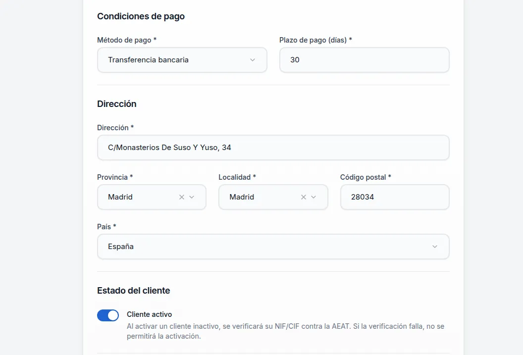 Eficiencia comercial inmediata